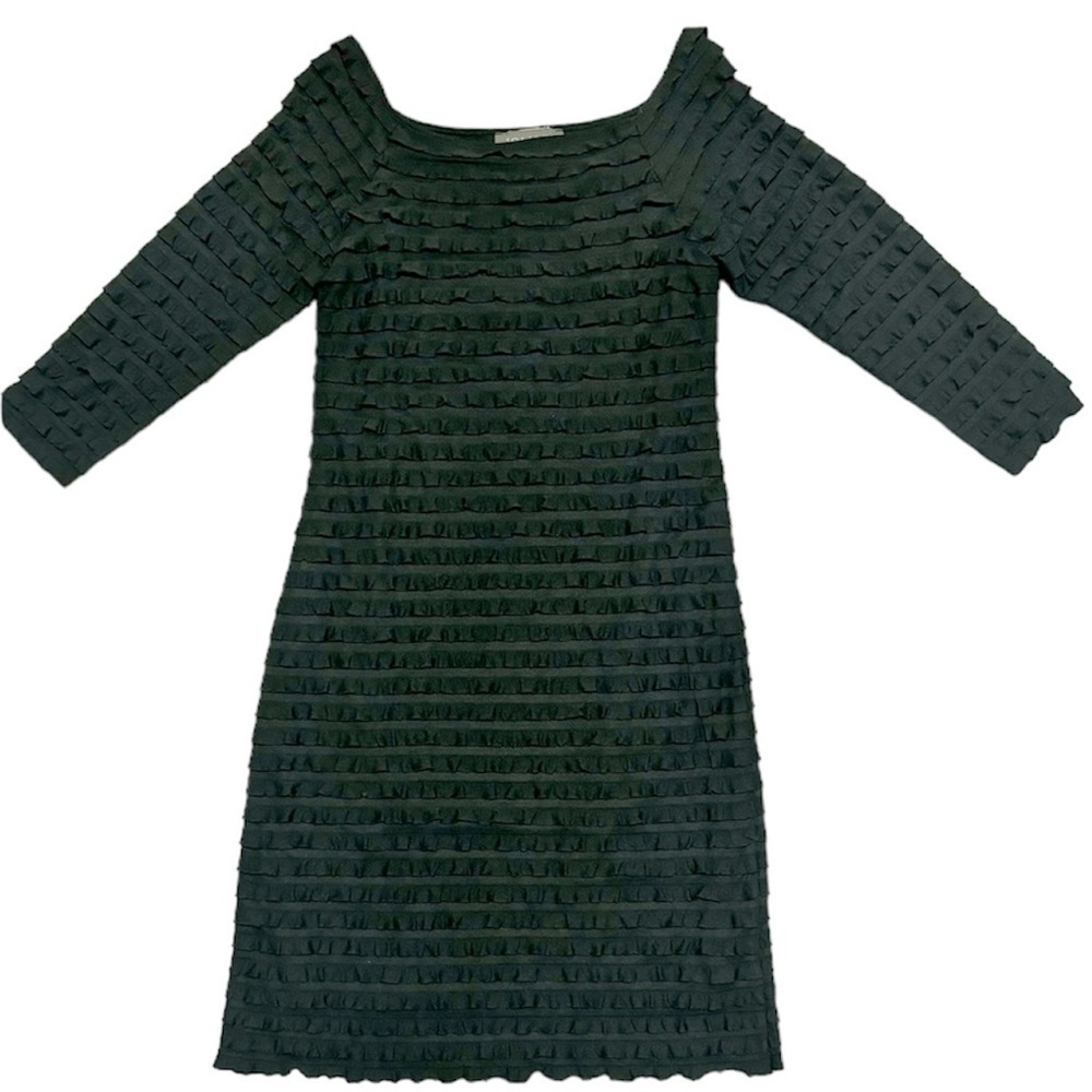 Jolibel Vintage Ribon Ruffle Stretch Body-Con Minidress, size‎ 8